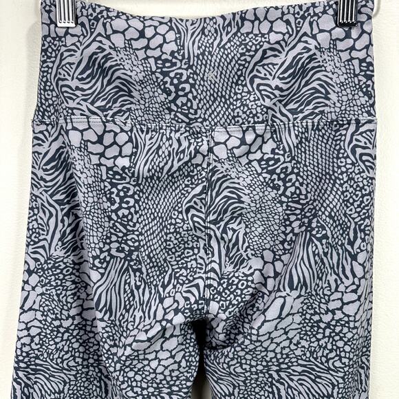 Kyodan High Waist Gray Mixed Animal Leopard Print Leggings S Small 7/8 Ankle - Picture 5 of 9